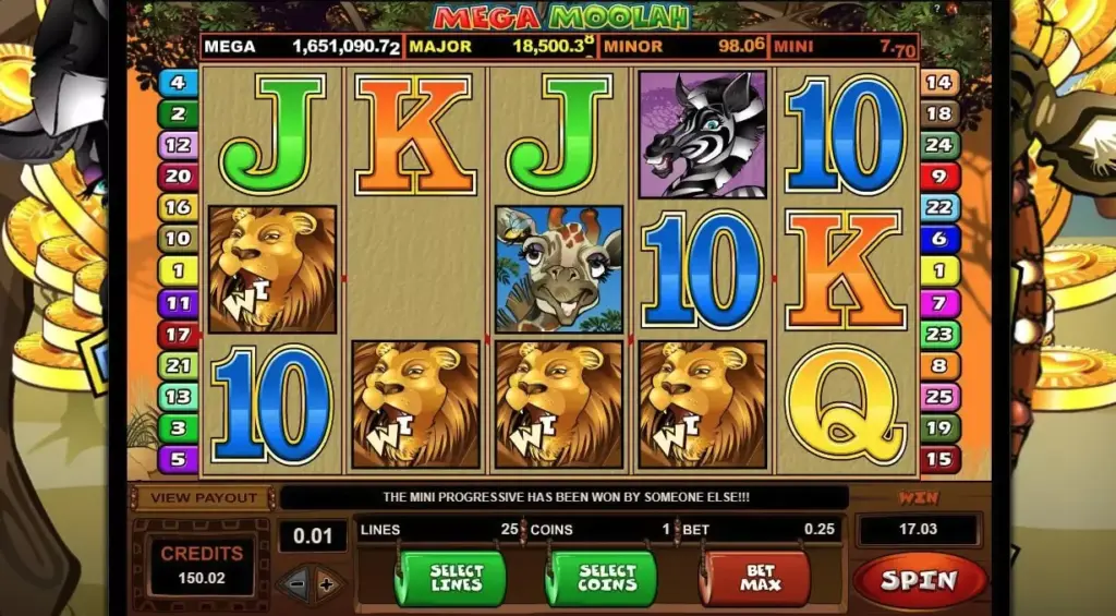 Игровой автомат Mega Moolah